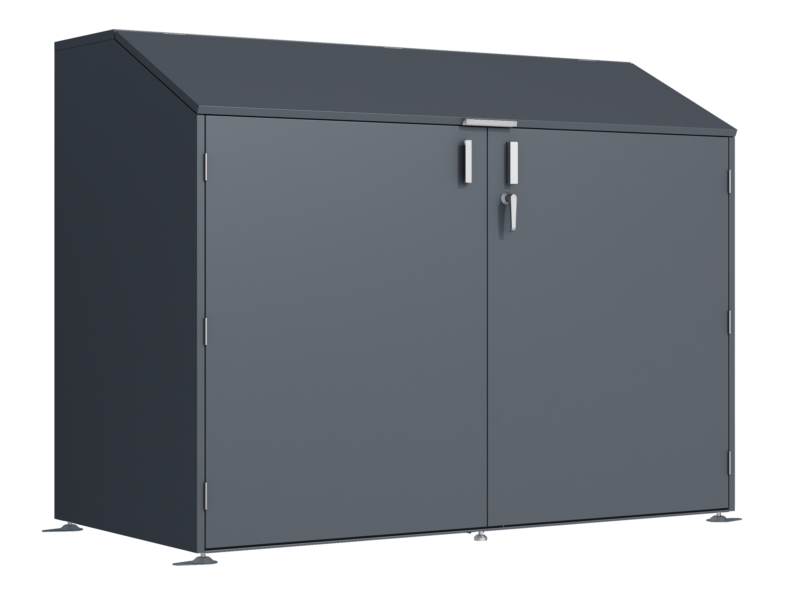 Anthracite Galvanised Steel Metal Bike Shed