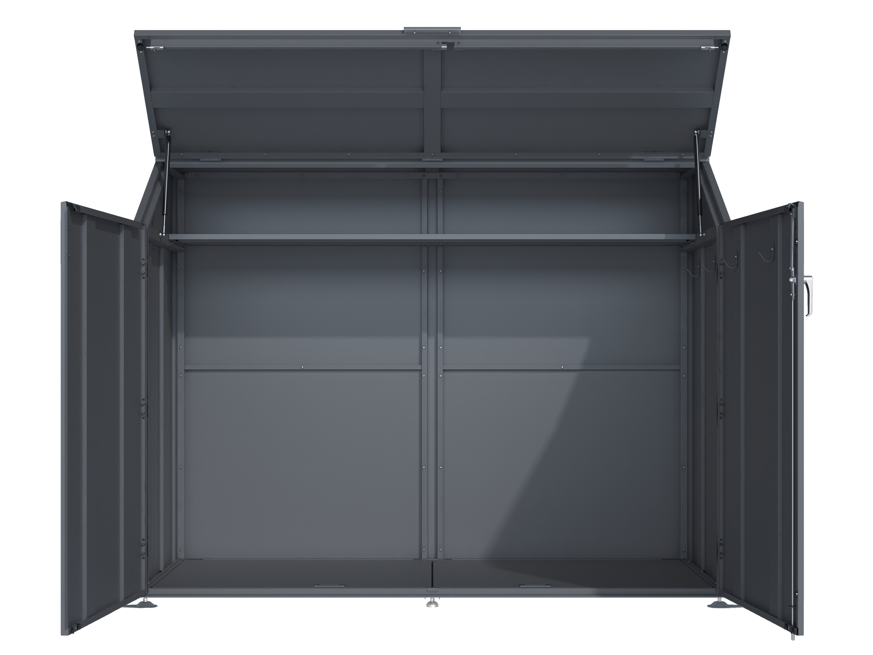 Anthracite Galvanised Steel Metal Bike Shed