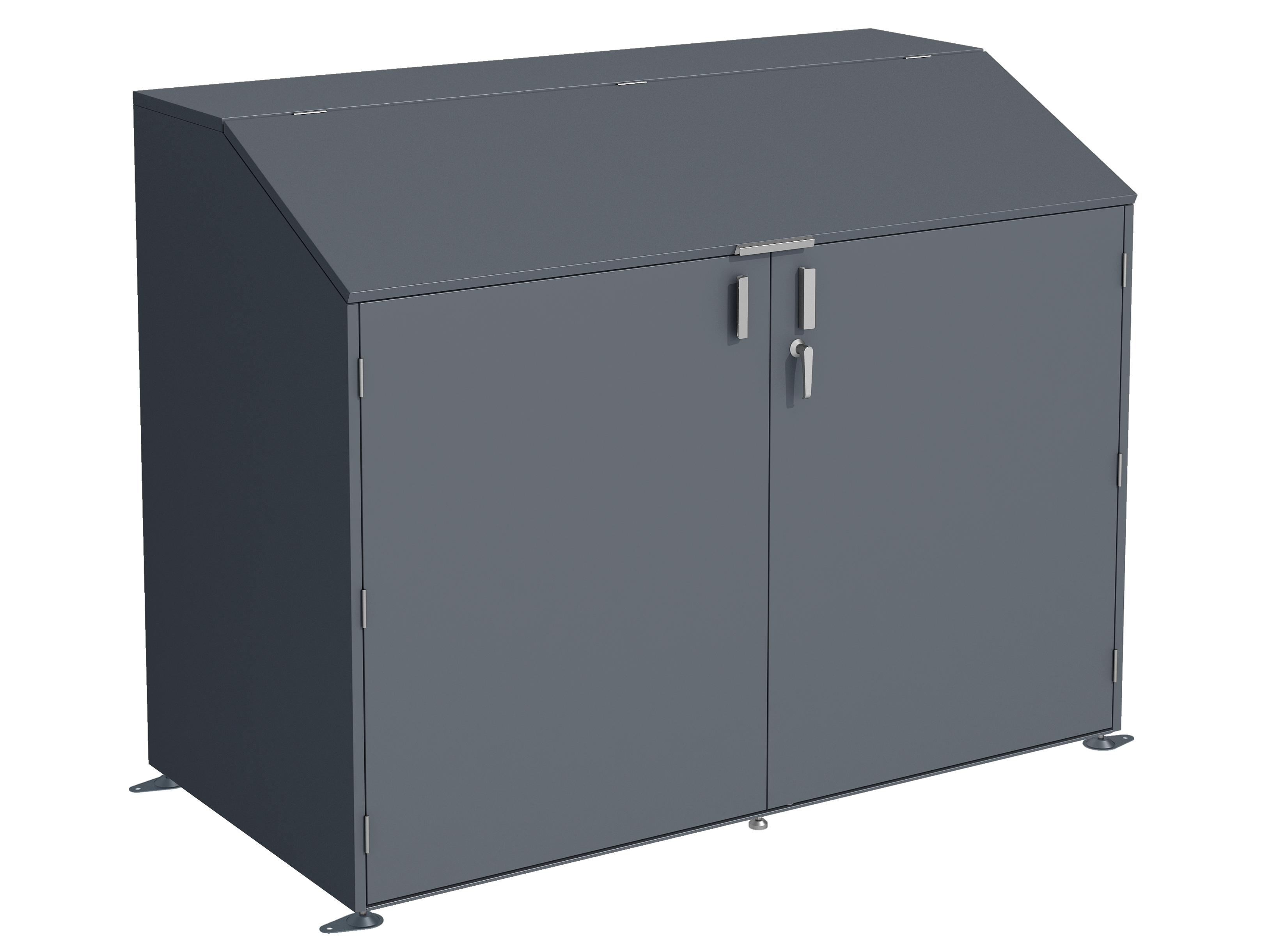 Anthracite Galvanised Steel Metal Bike Shed