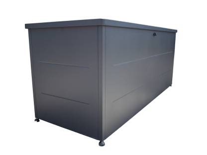 Anthracite Cushion Storage Box | Galvanised Steel with Lockable Lid