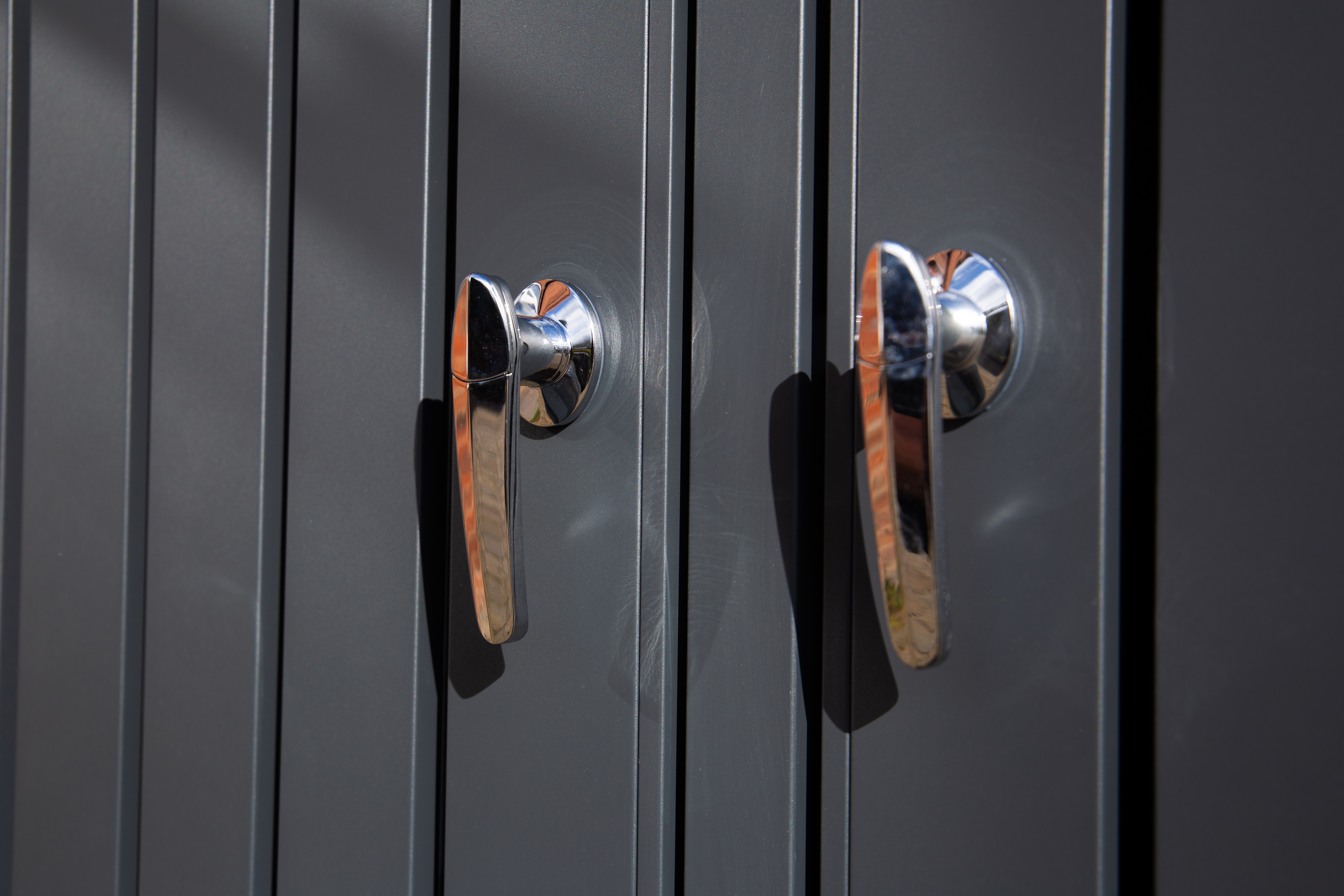 Anthracite Galvanized Steel Wheelie Bin Cover | Quad Set