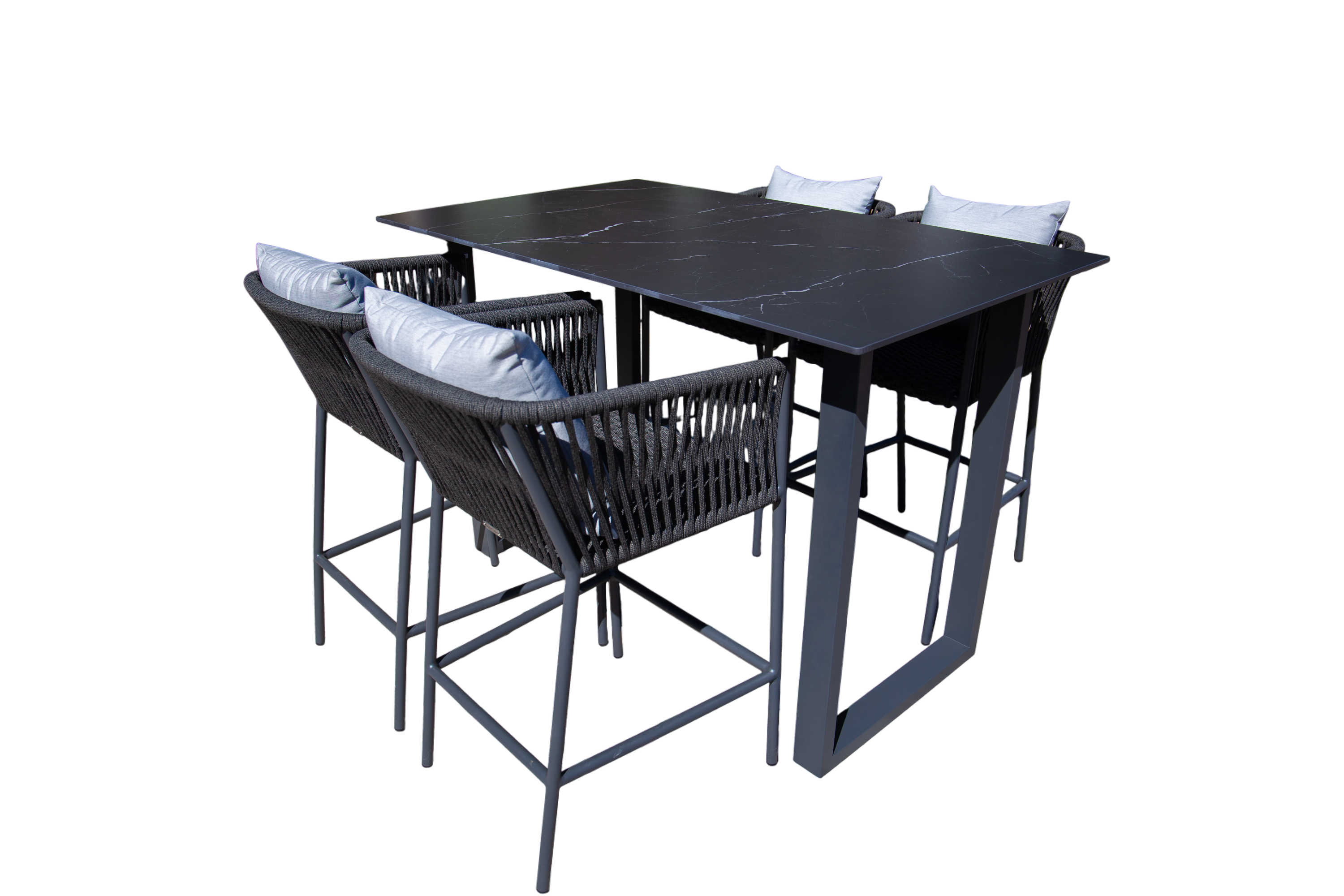 Aruba 4 Chair Bar Dining Set-Garden Furniture Centre-HighRange,Metal,Outdoor Dining,Outdoor Furniture,Bars & Bar Sets-{collection_title}