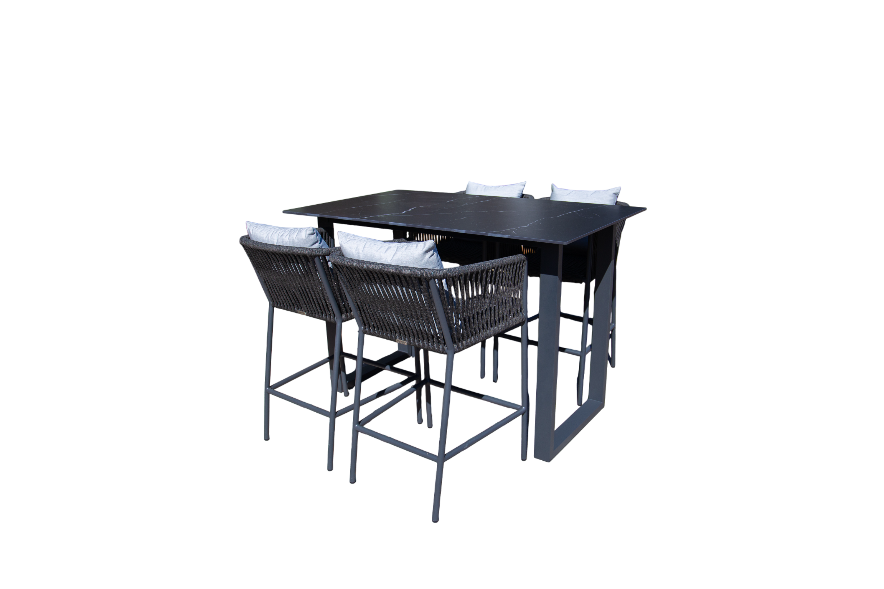 Aruba 4 Chair Bar Dining Set-Garden Furniture Centre-HighRange,Metal,Outdoor Dining,Outdoor Furniture,Bars & Bar Sets-{collection_title}