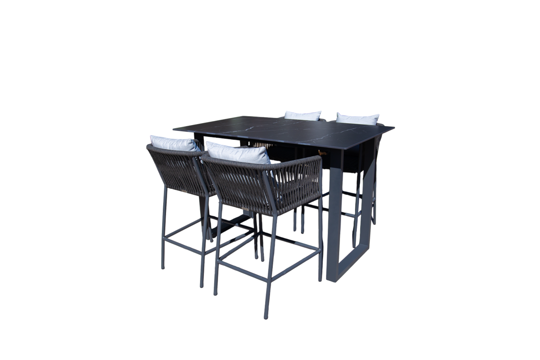 Aruba 4 Chair Bar Dining Set-Garden Furniture Centre-HighRange,Metal,Outdoor Dining,Outdoor Furniture,Bars & Bar Sets-{collection_title}