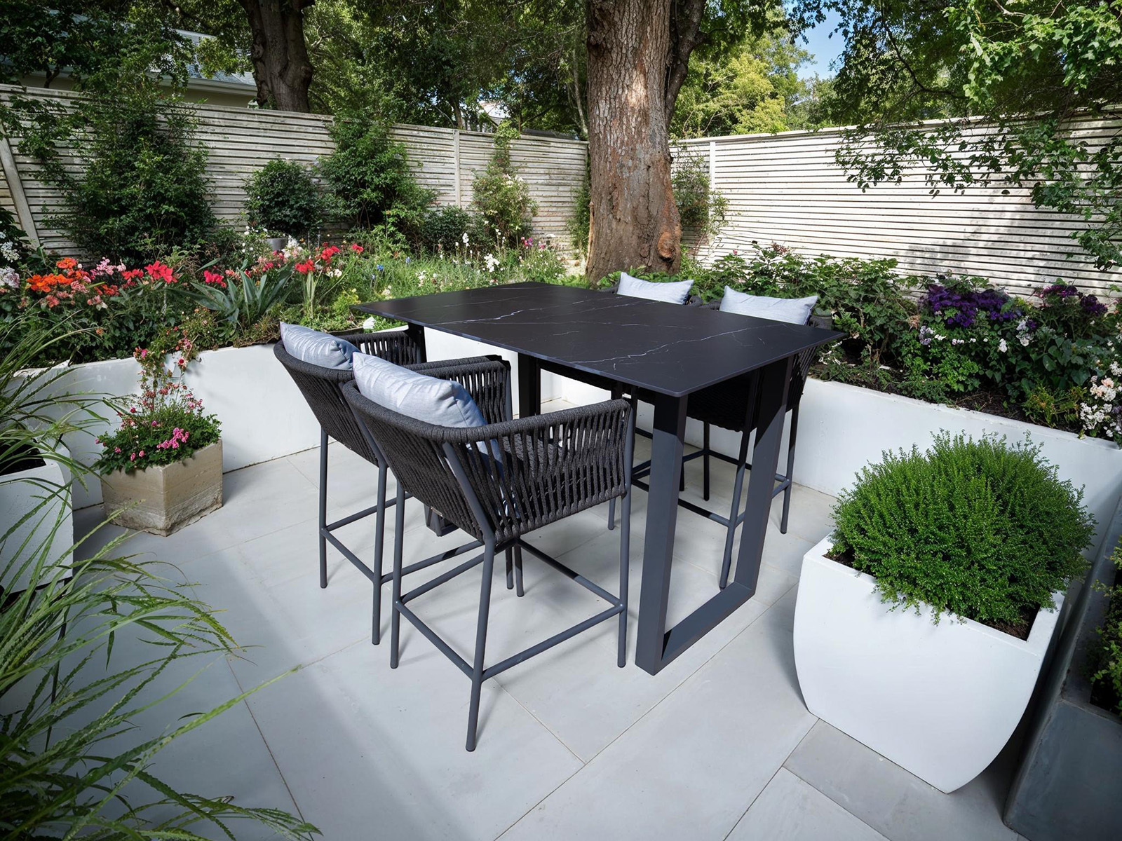 Aruba 4 Chair Bar Dining Set-Garden Furniture Centre-HighRange,Metal,Outdoor Dining,Outdoor Furniture,Bars & Bar Sets-{collection_title}