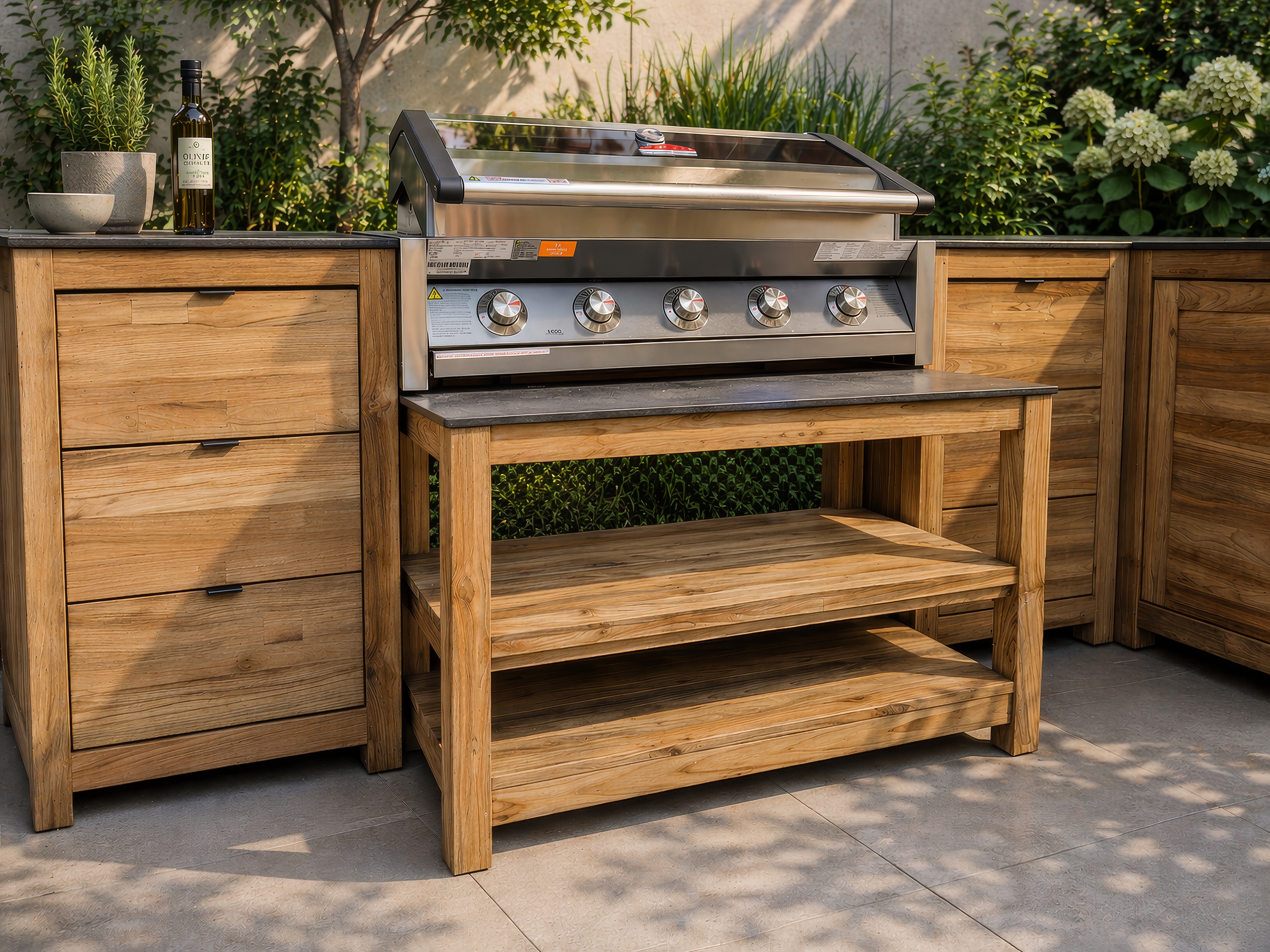BBQ Table Outdoor Kitchen Unit | Bari 