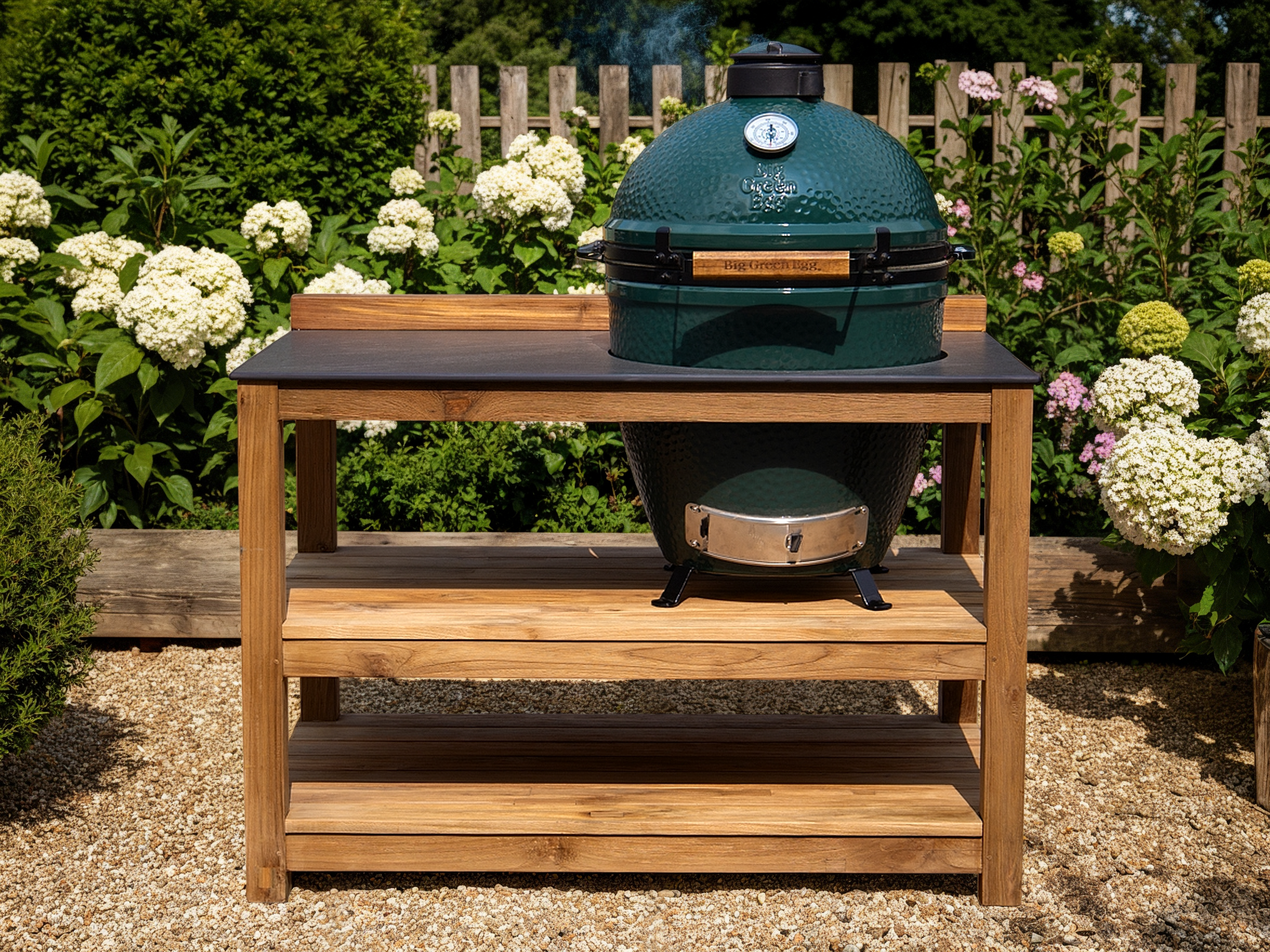 Bari Kitchen Big Green Egg Table Fixed Unit | Bari 