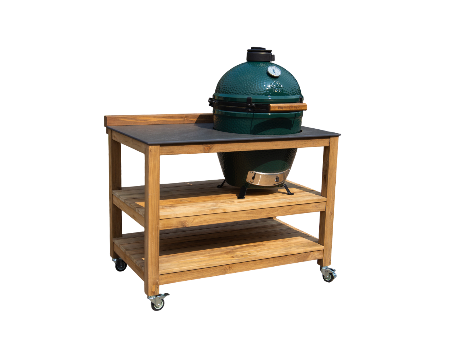 Bari Kitchen Big Green Egg Unit With Wheels | Bari | Pre-Order -Garden Furniture Centre-HighRange,Reclaimed Furniture,Bari,Modular Furniture,Outdoor Furniture,Teak Garden Furniture,Outdoor Kitchens,The Bari Outdoor Kitchen Range-{collection_title}