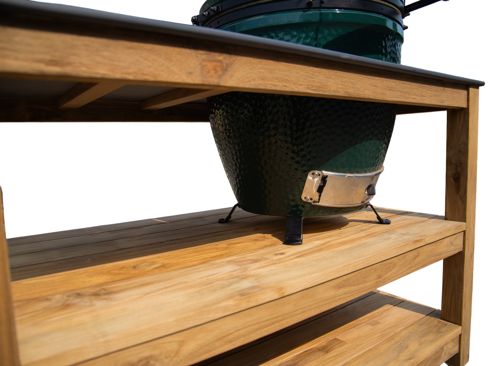 Bari Kitchen Big Green Egg Unit With Wheels | Bari | Pre-Order -Garden Furniture Centre-HighRange,Reclaimed Furniture,Bari,Modular Furniture,Outdoor Furniture,Teak Garden Furniture,Outdoor Kitchens,The Bari Outdoor Kitchen Range-{collection_title}