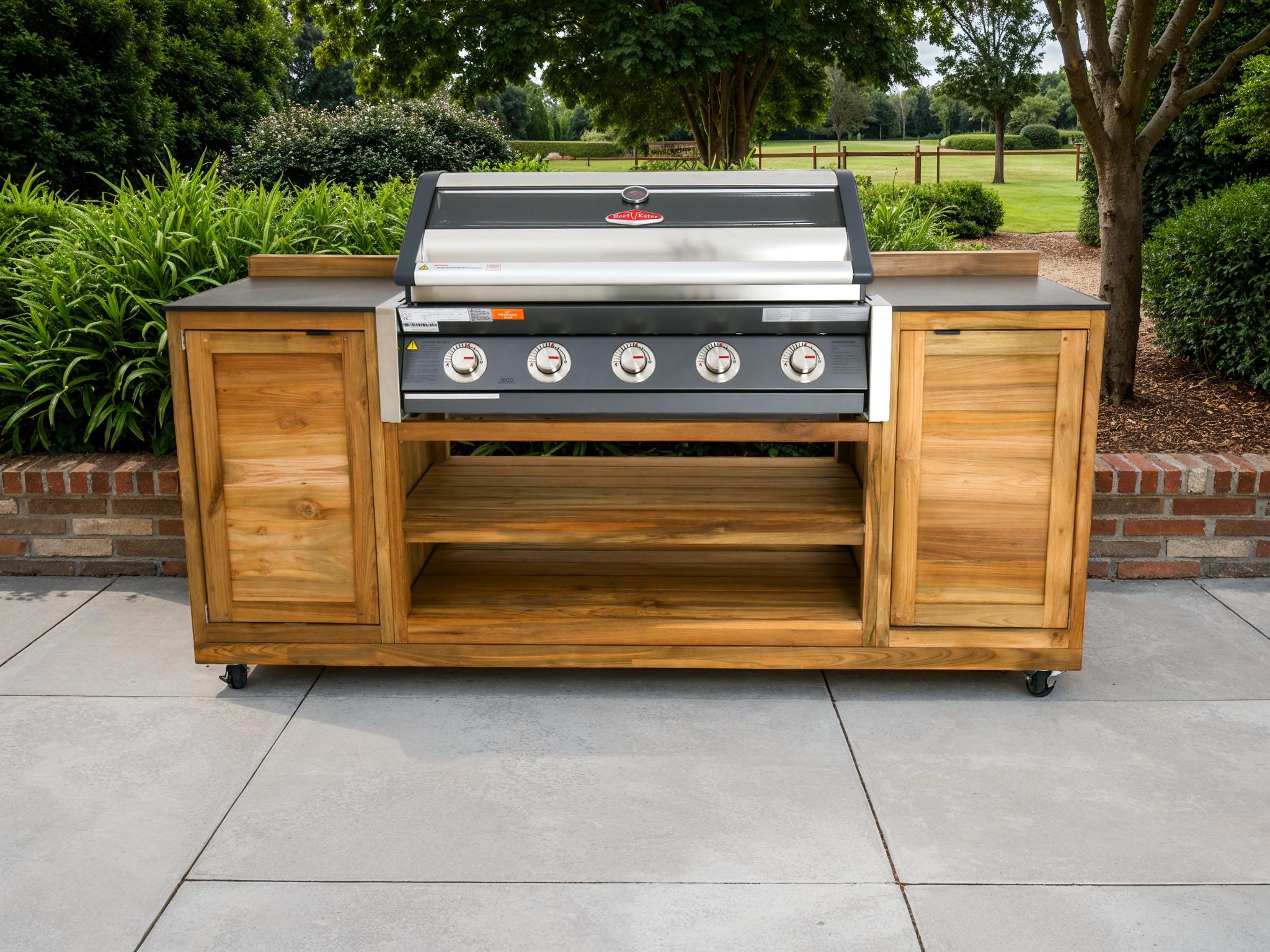 BBQ Cabinet Unit Trolley On Wheels | Bari | Pre-Order