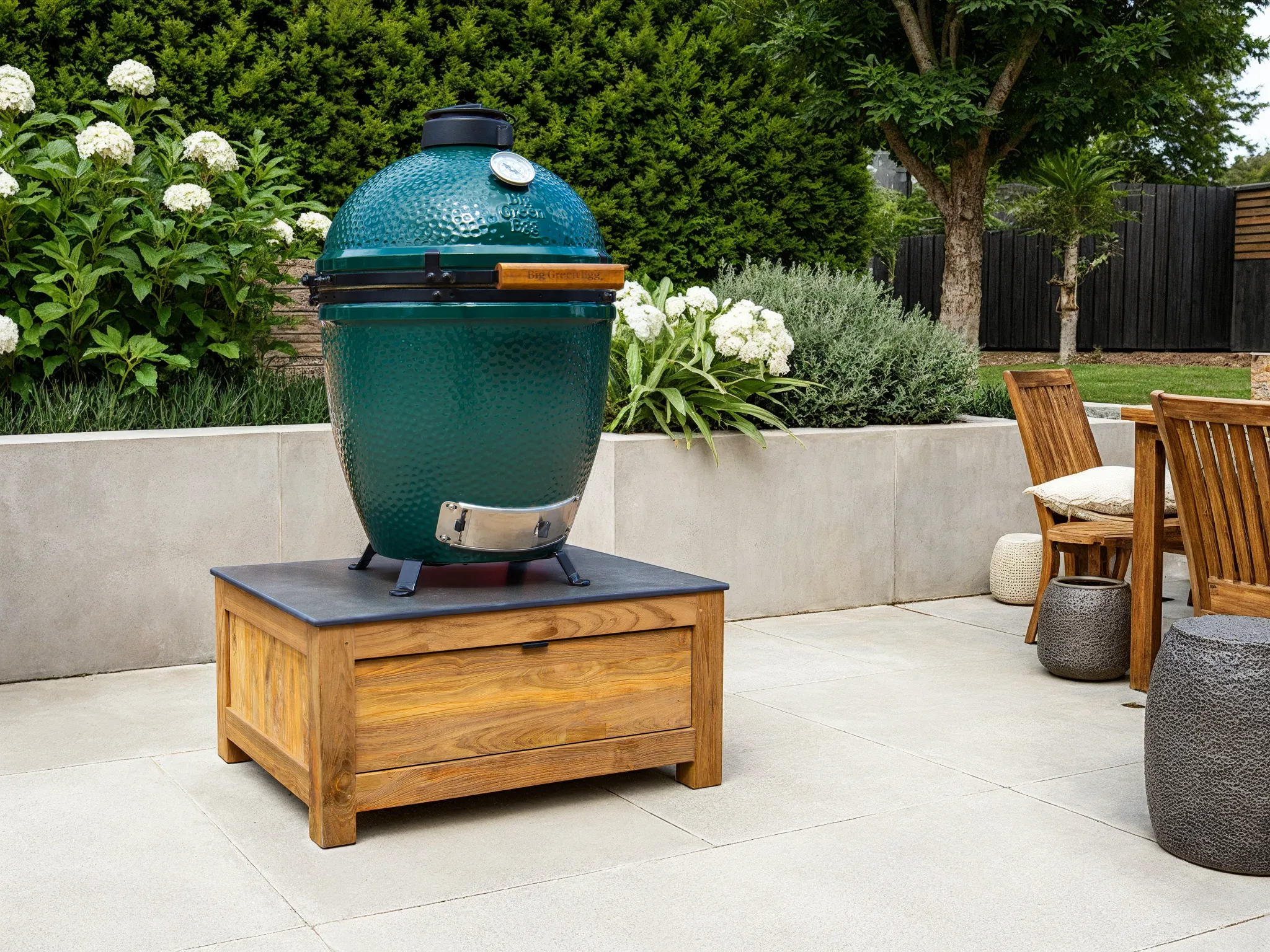 Bari Teak Outdoor Low Table Kitchen Set