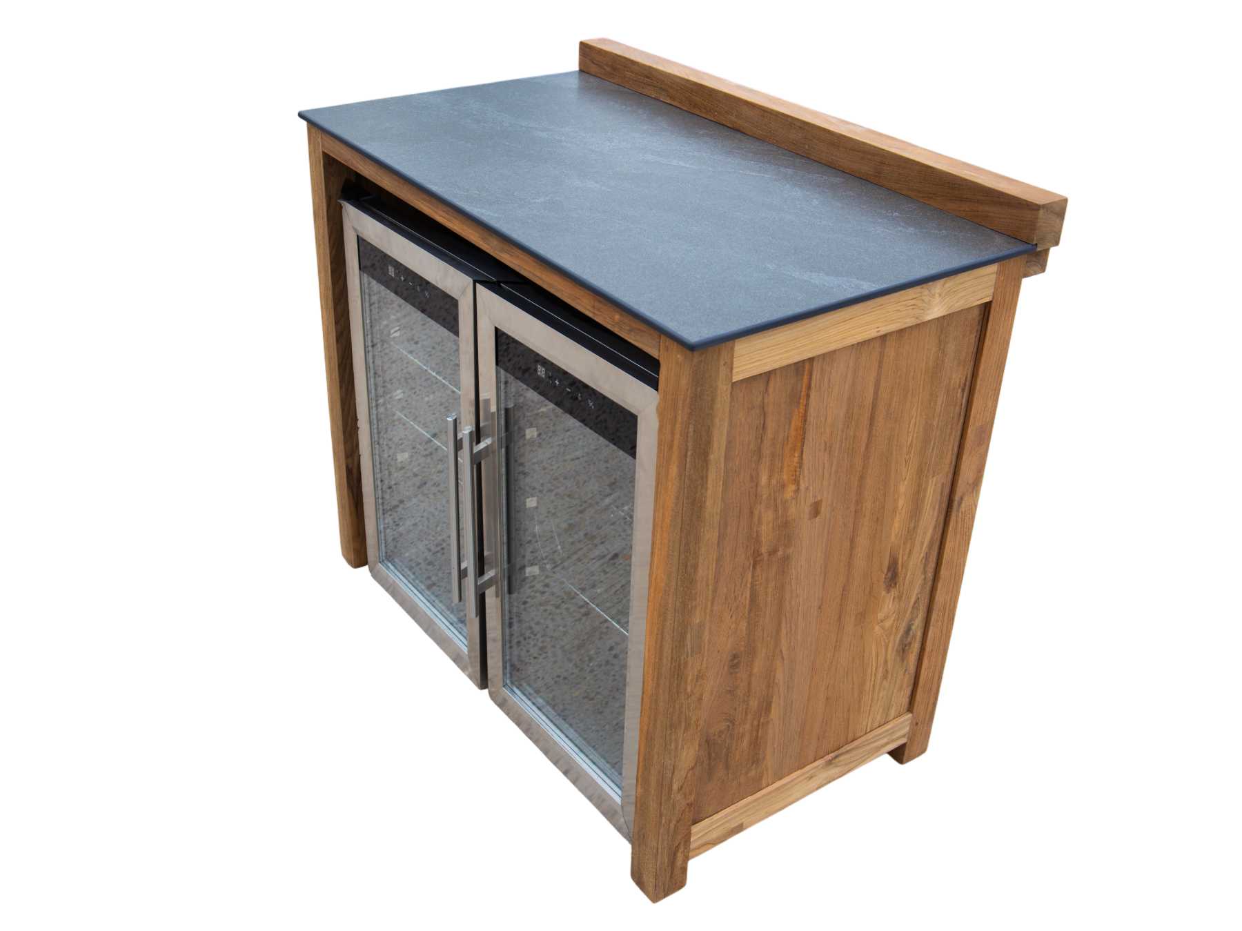 Bari Double Fridge Unit | Universal Fit-Garden Furniture Centre-MidInstock,instock,MidRange,Reclaimed Furniture,Bari,Modular Furniture,Outdoor Furniture,Teak Garden Furniture,Outdoor Kitchens,The Bari Outdoor Kitchen Range,Teak,Outdoor Kitchen-{collection_title}