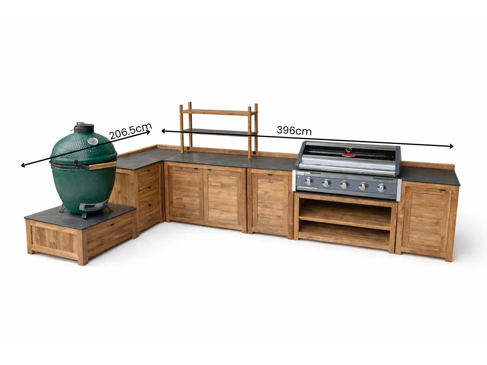 Bari Teak Outdoor Kitchen Set 6