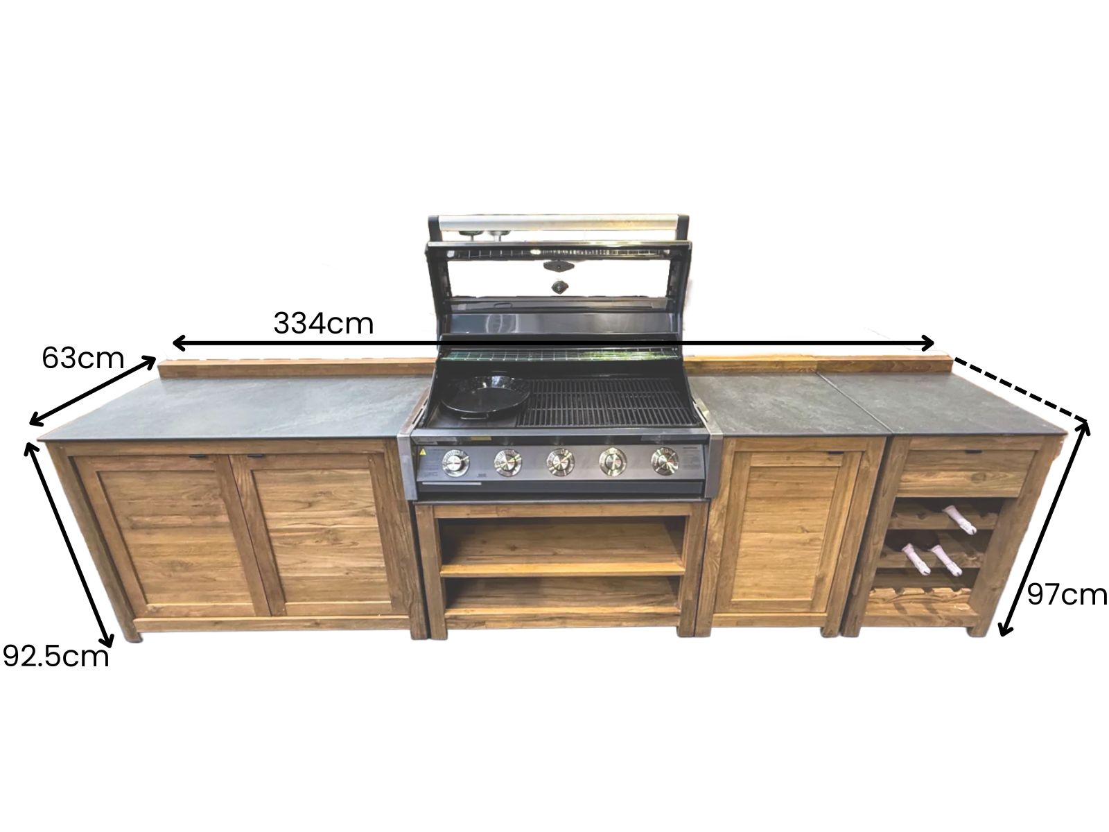 Bari Teak Outdoor Kitchen Set 5