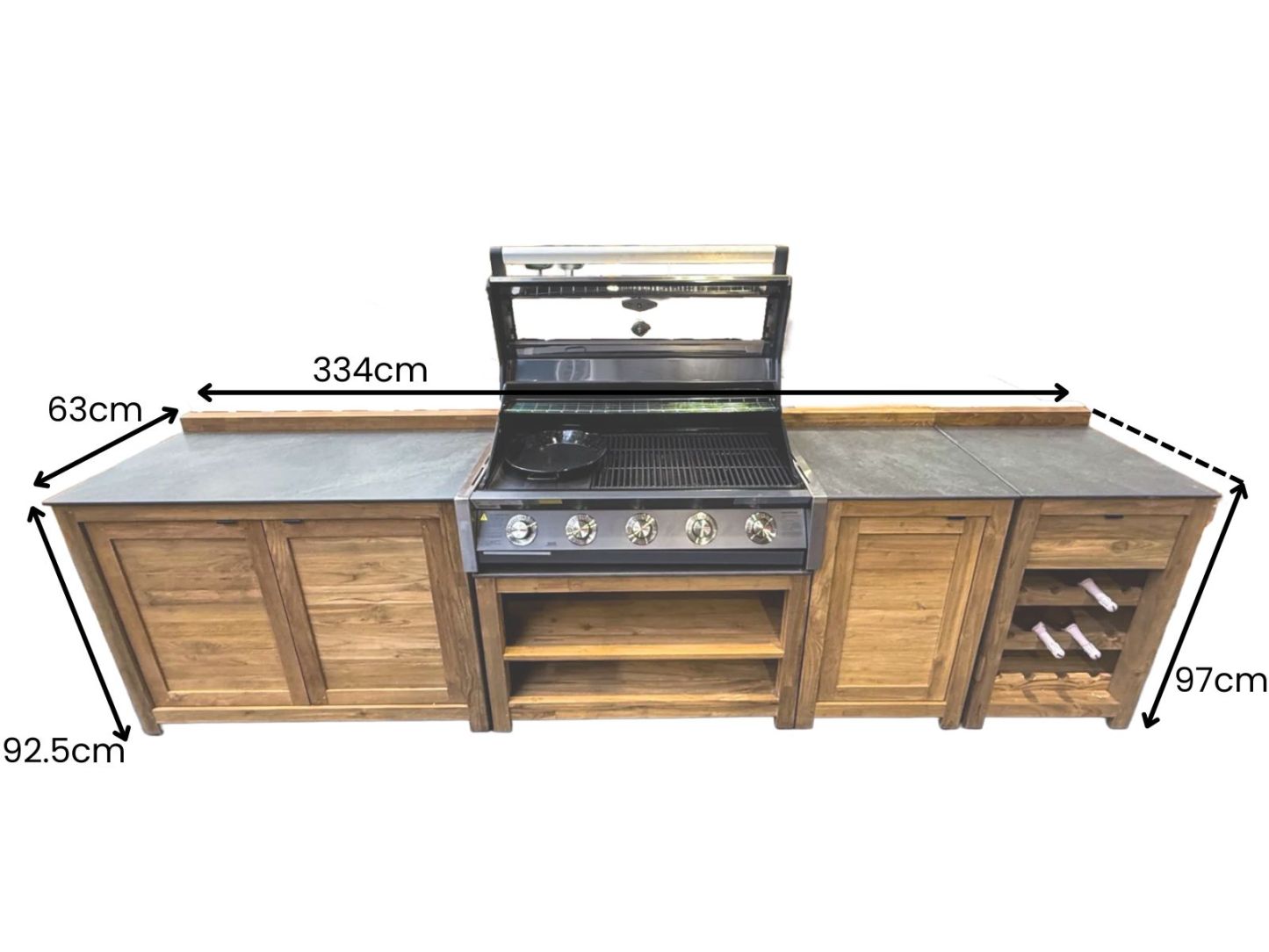 Bari Teak Outdoor Kitchen Set 5