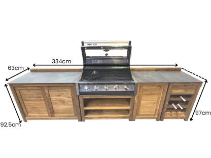 Bari Teak Outdoor Kitchen Set 5