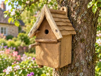 Rustic Oak Bird Box | Round or Rectangle