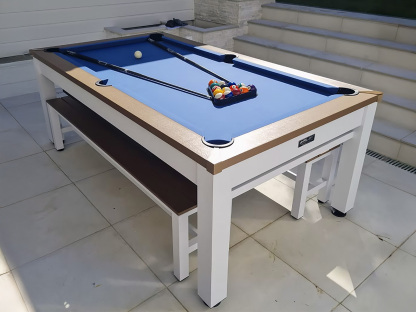 Outdoor Games Diner Table | Tan & White-Garden Furniture Centre-Games Tables,Accessories,HighRange,Tables,Outdoor Furniture,Outdoor Dining-{collection_title}
