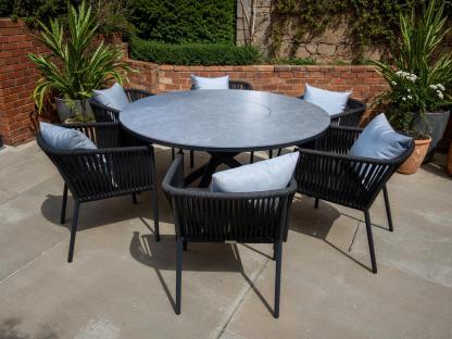 Caracas 6 Chair Round Dining Set