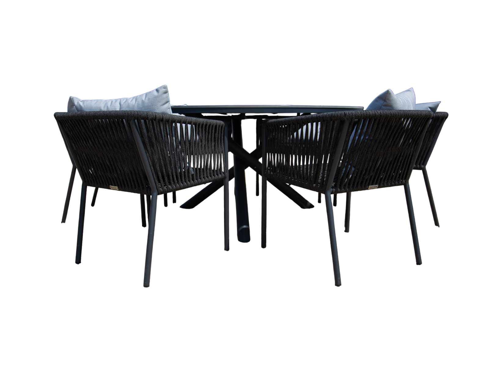 Caracas 6 Chair Round Dining Set-Garden Furniture Centre-HighRange,Metal,Outdoor Dining,Outdoor Furniture-{collection_title}