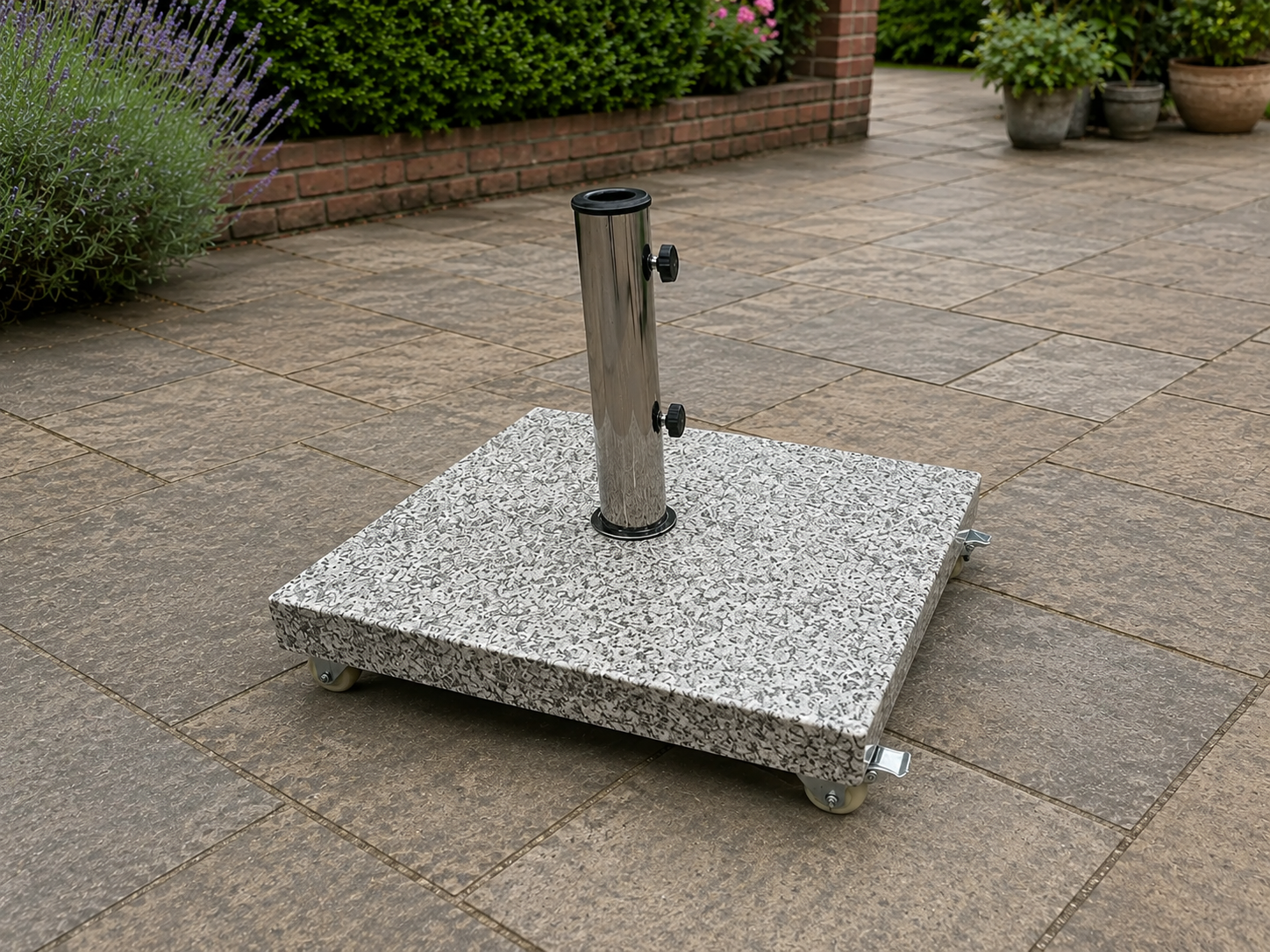 40kg Granite Parasol Base With Wheels