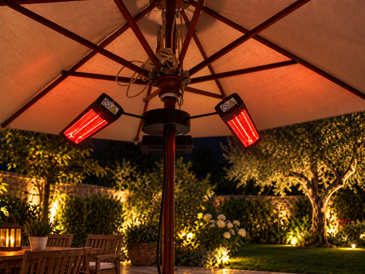 3KW Tri Parasol Heater With Remote