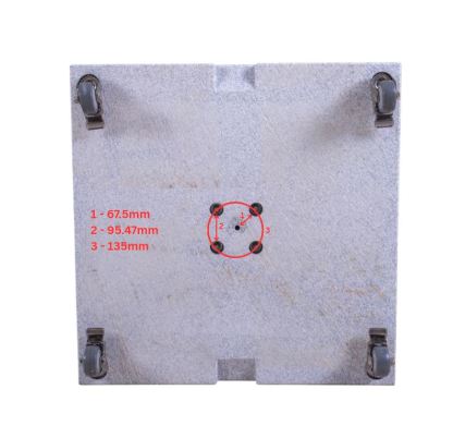 100kg granite base with wheels 