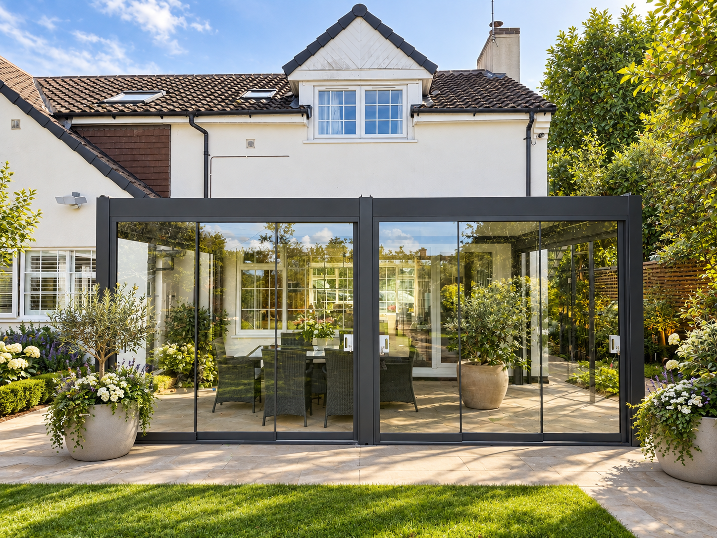 Eclipse 6 X 4m LED Motorised Pergola | Free Standing