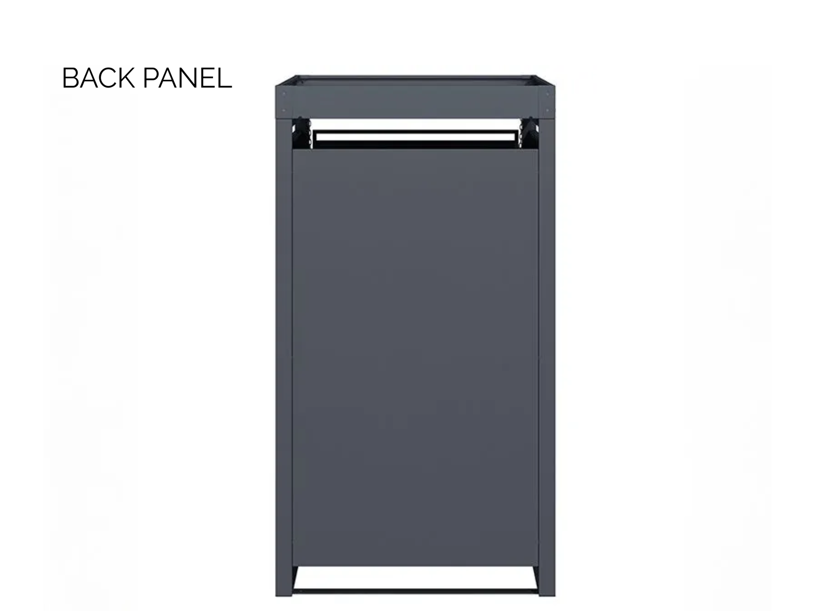 Anthracite Galvanized Steel Wheelie Bin Cover with Planter | Single