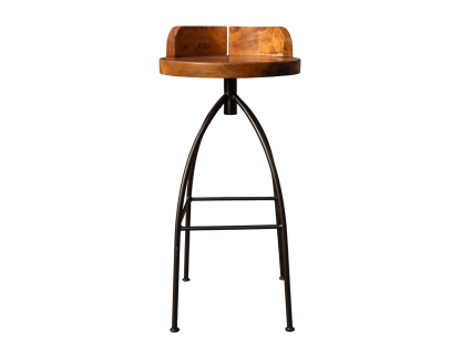 Davos Reclaimed Teak Spinning Bar Stool