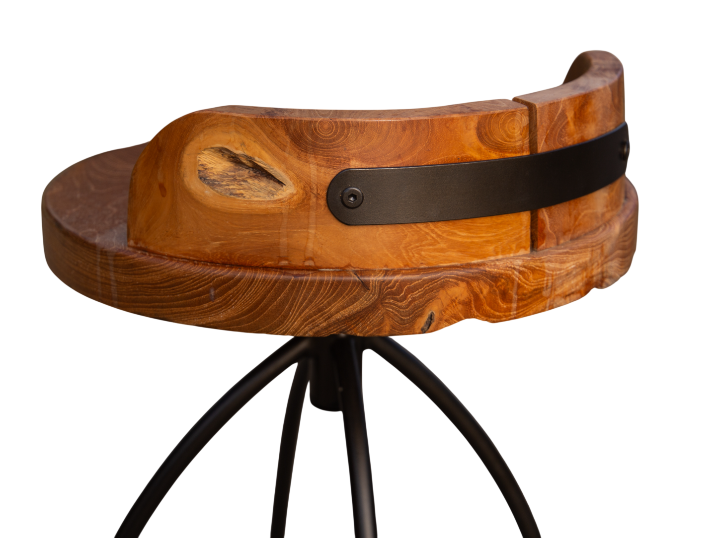 Davos Reclaimed Teak Spinning Bar Stool