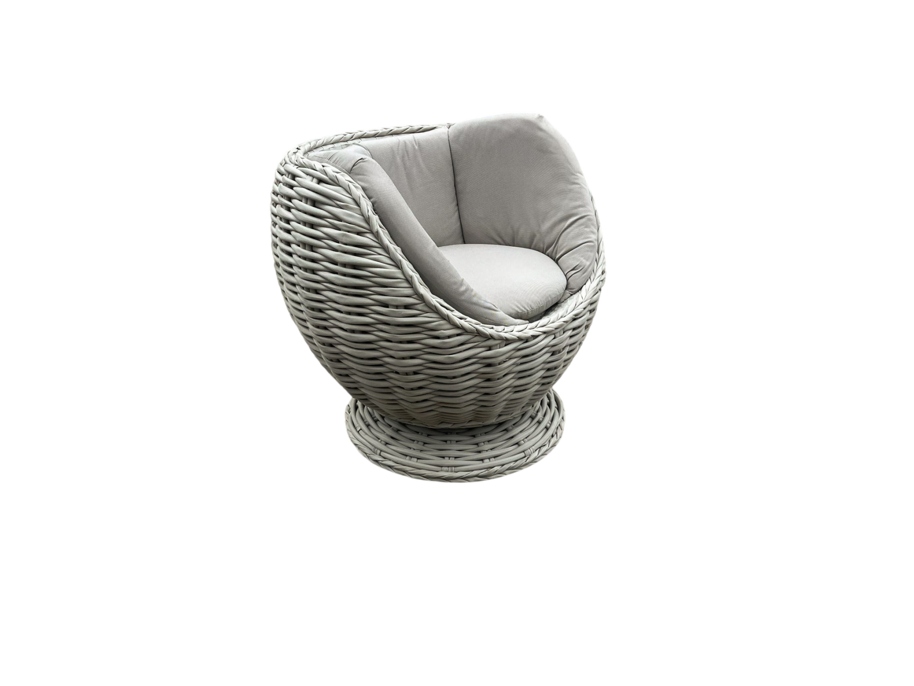 Fiji Swivel Chair Bianco | Limited Edition-Garden Furniture Centre-MidRange,Outdoor Lounging,Outdoor Furniture,Rattan Furniture,Fiji Range,Rattan,Rattan Chairs,Fiji-{collection_title}