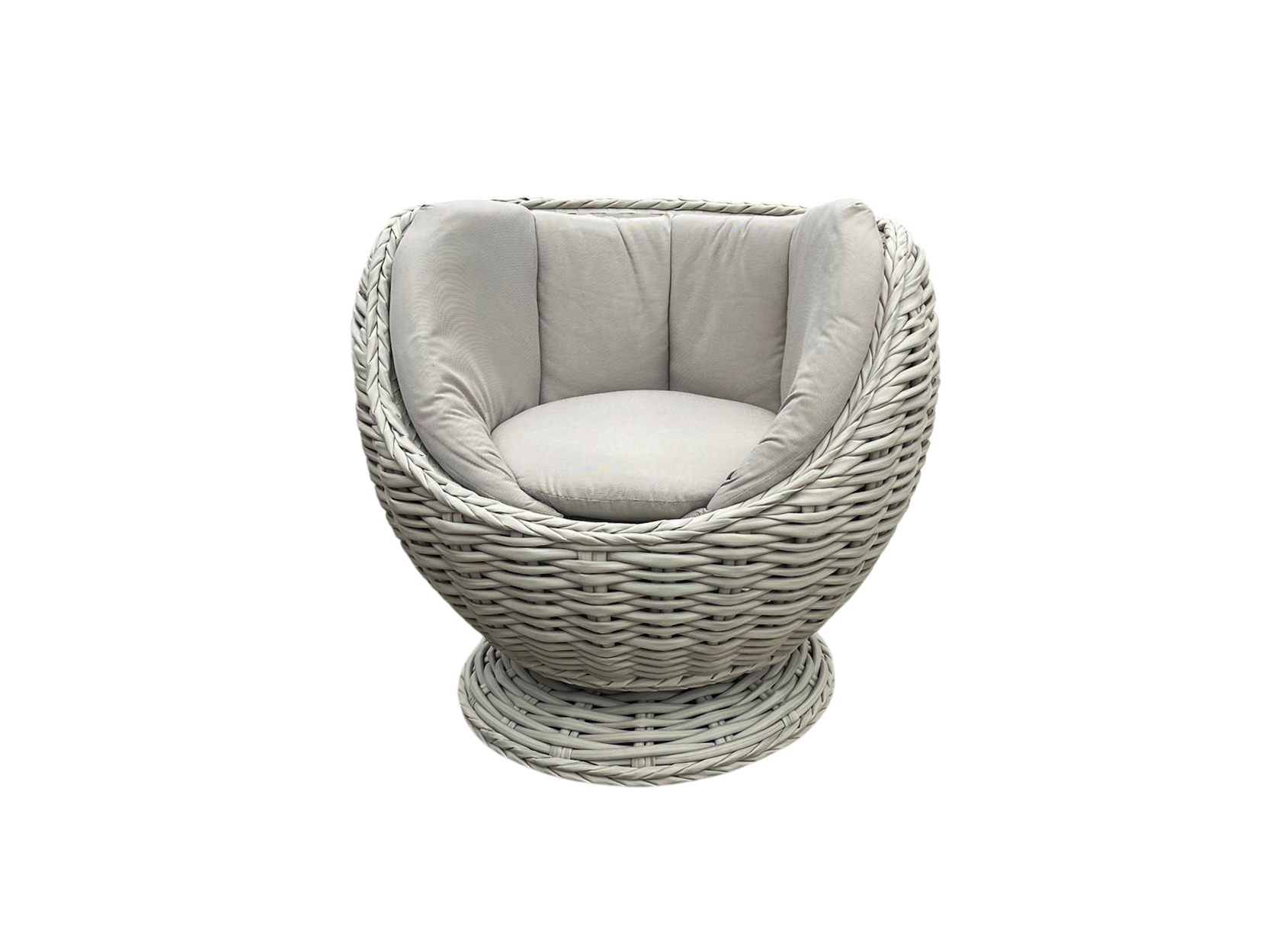 Fiji Swivel Chair Bianco | Limited Edition-Garden Furniture Centre-MidRange,Outdoor Lounging,Outdoor Furniture,Rattan Furniture,Fiji Range,Rattan,Rattan Chairs,Fiji-{collection_title}