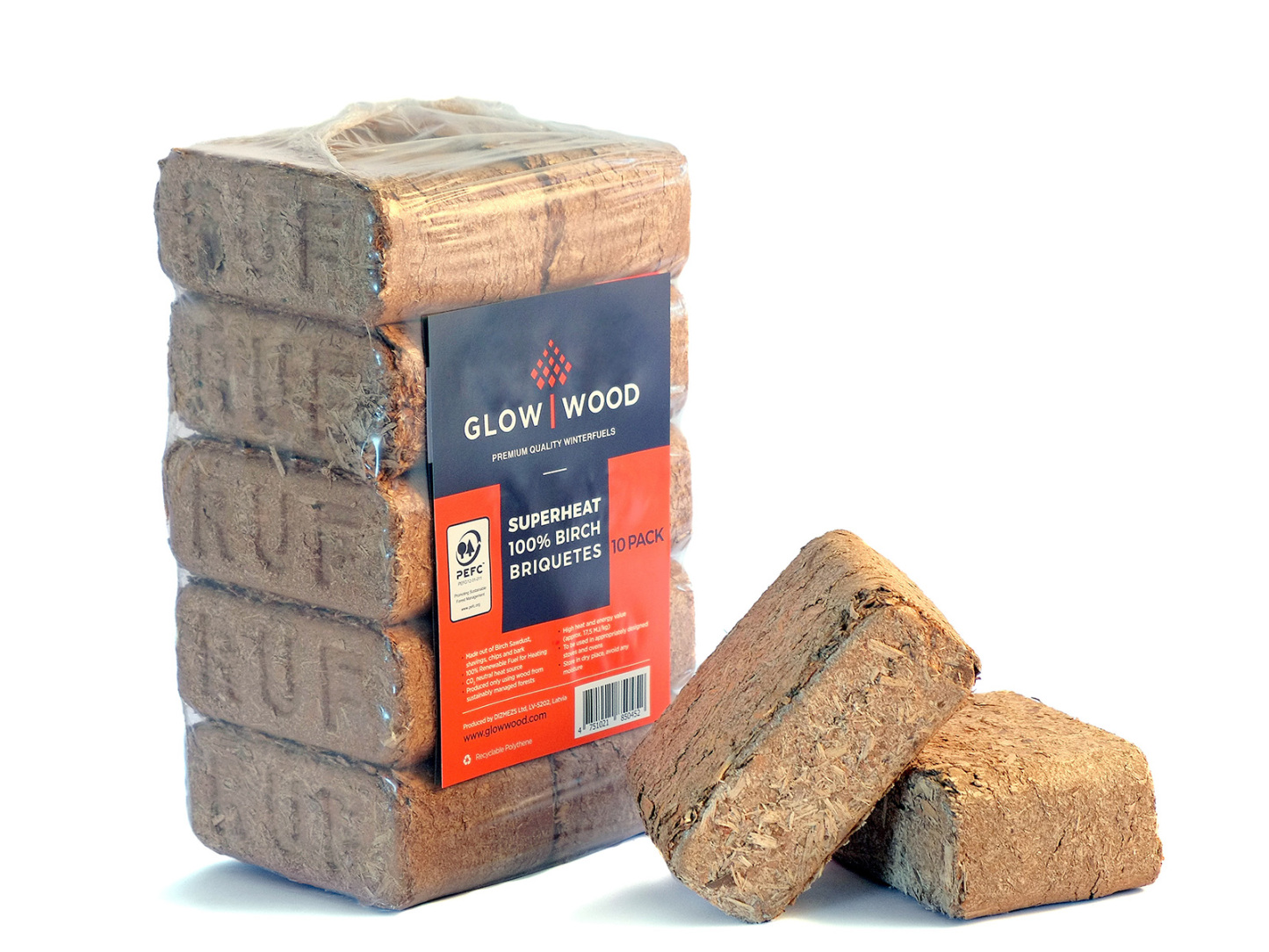 Superheat Birch Briquettes | 10 Pack (RUF)-Garden Furniture Centre--{collection_title}