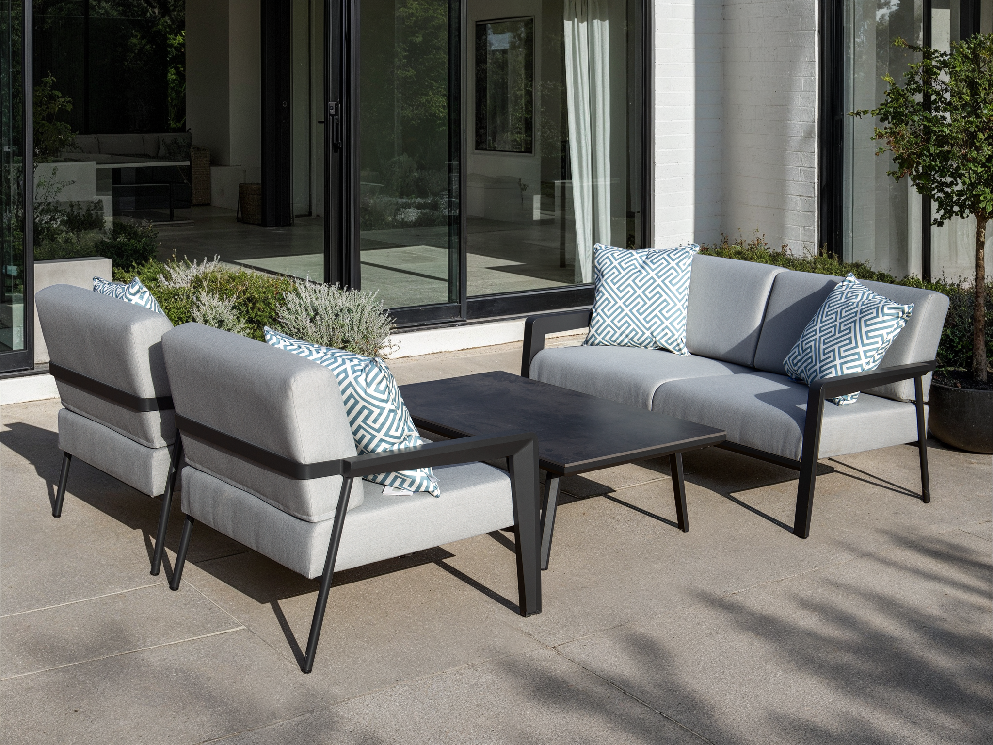 Greece Aluminium Sofa & Armchair Garden Lounge Set