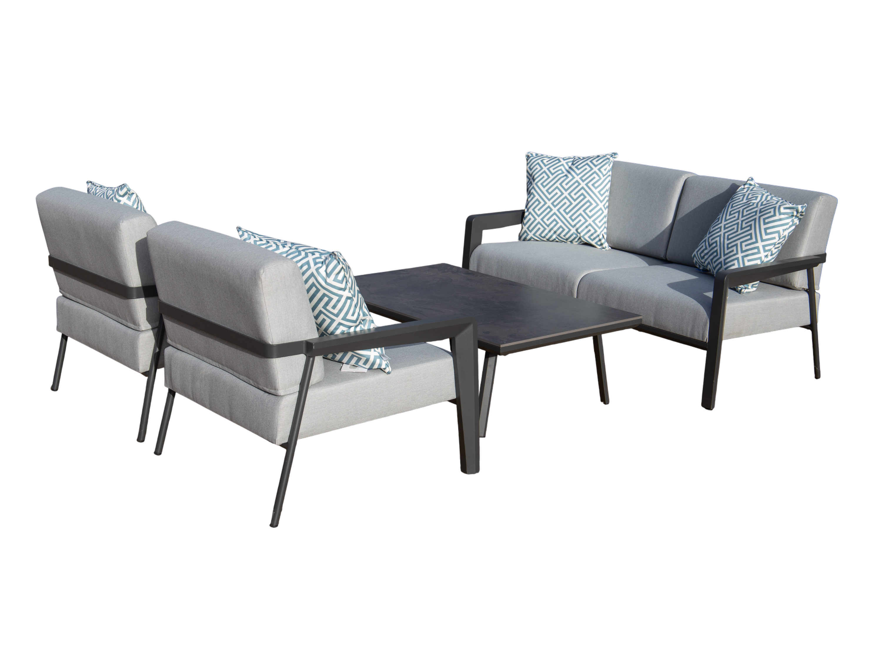 Greece Aluminium Sofa & Armchair Garden Lounge Set