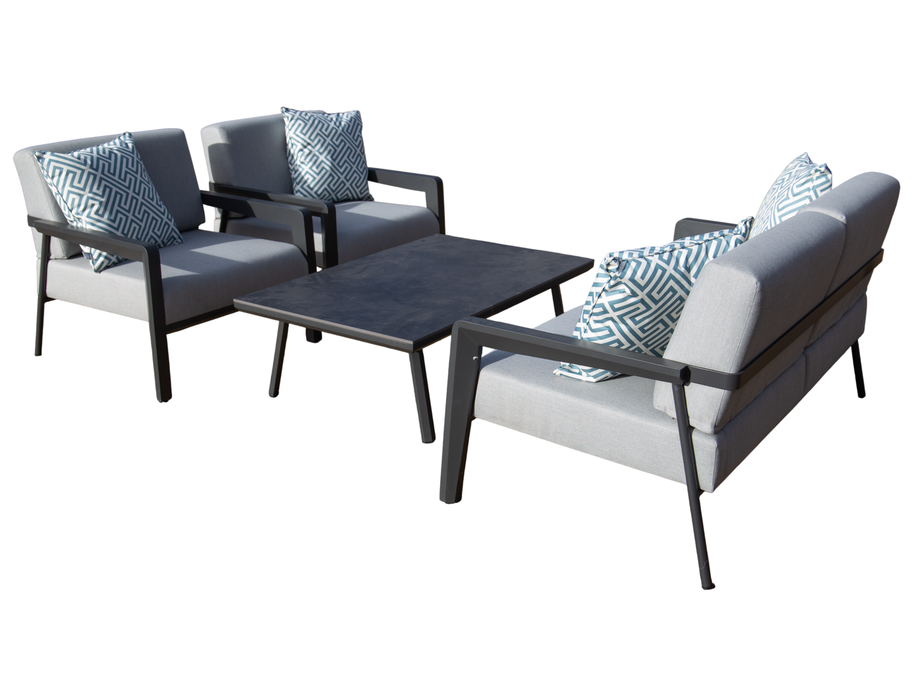 Greece Aluminium Sofa & Armchair Garden Lounge Set