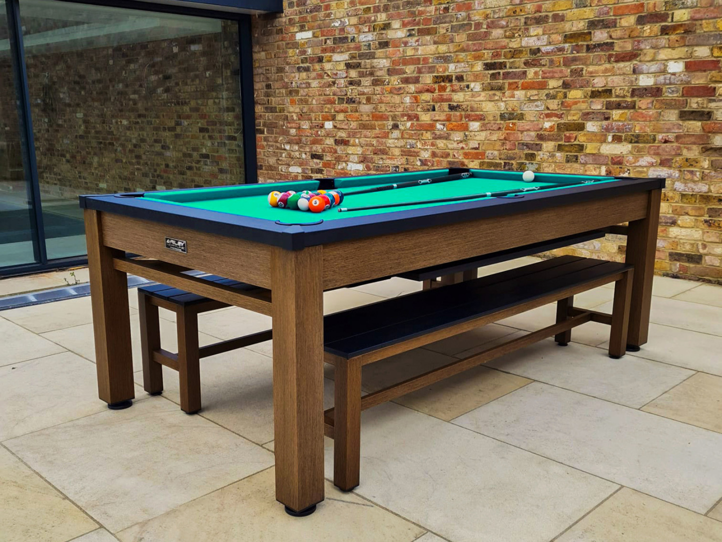 Outdoor Games Diner Table | Brown & Black-Garden Furniture Centre-Games Tables,Accessories,HighRange,Tables,Outdoor Furniture,Outdoor Dining-{collection_title}