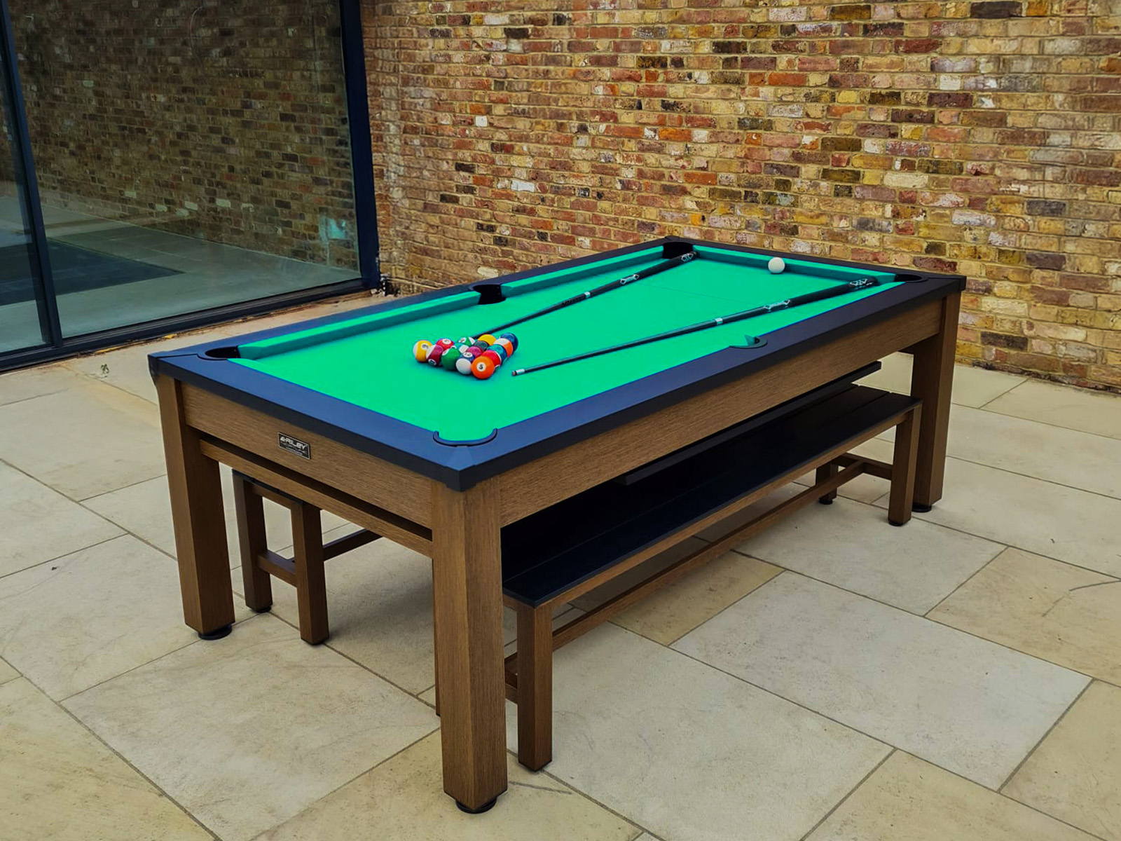 Outdoor Games Diner Table | Brown & Black-Garden Furniture Centre-Games Tables,Accessories,HighRange,Tables,Outdoor Furniture,Outdoor Dining-{collection_title}