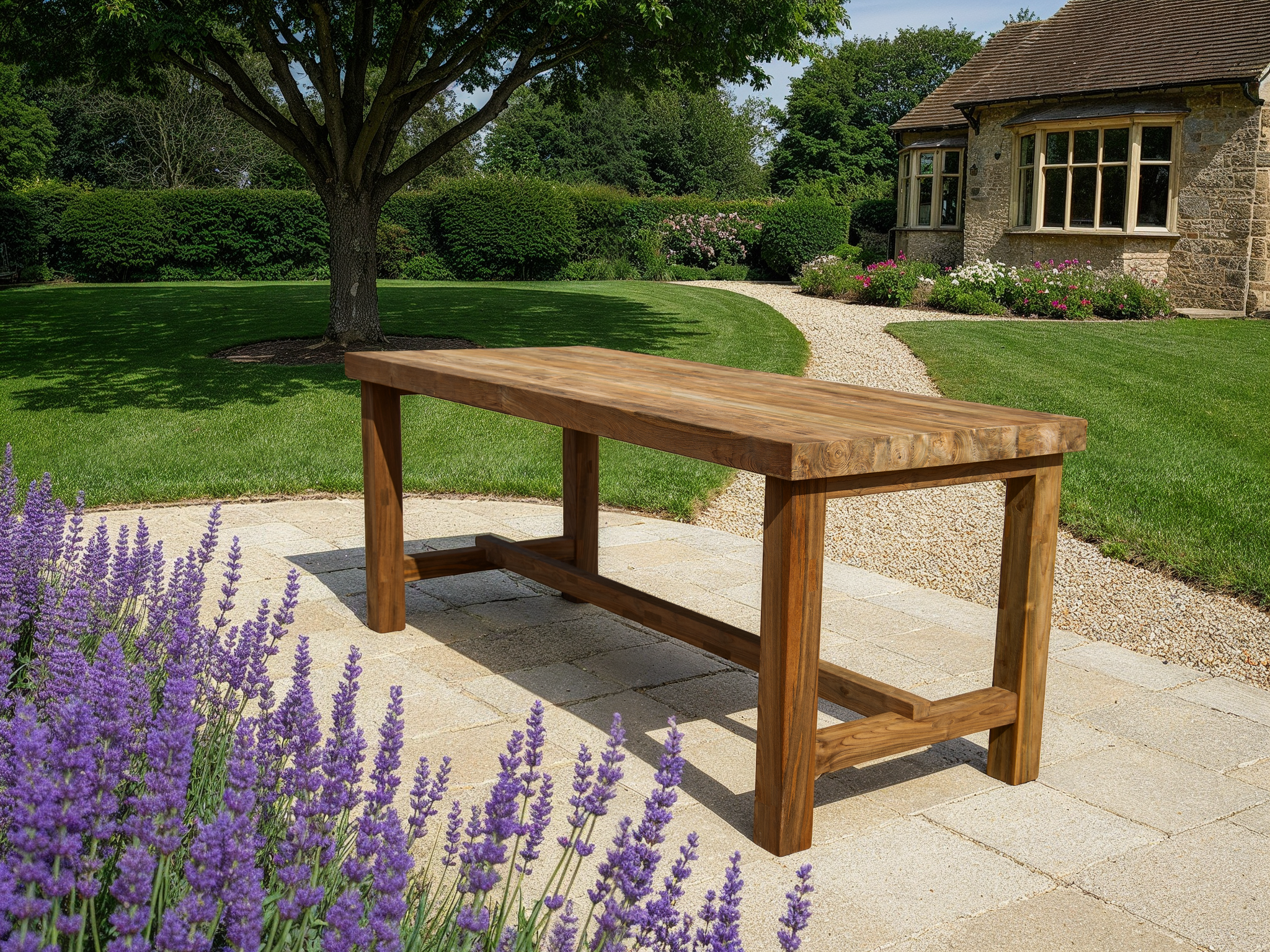 Himalayan Teak Bar Table-Garden Furniture Centre-Indoor Dining,HighRange,Outdoor Dining,Teak,Outdoor Furniture,Teak Garden Furniture,Bars & Bar Sets,The Bari Outdoor Kitchen Range,Tables,Teak Tables,Outdoor Kitchen,Modular Furniture-{collection_title}