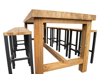 Himalayan Teak Bar Sierra Set-Garden Furniture Centre-Indoor Dining,HighRange,Outdoor Dining,Teak,Outdoor Furniture,Teak Garden Furniture,Bars & Bar Sets,The Bari Outdoor Kitchen Range,Tables,Teak Tables,Outdoor Kitchen,Modular Furniture-{collection_title}