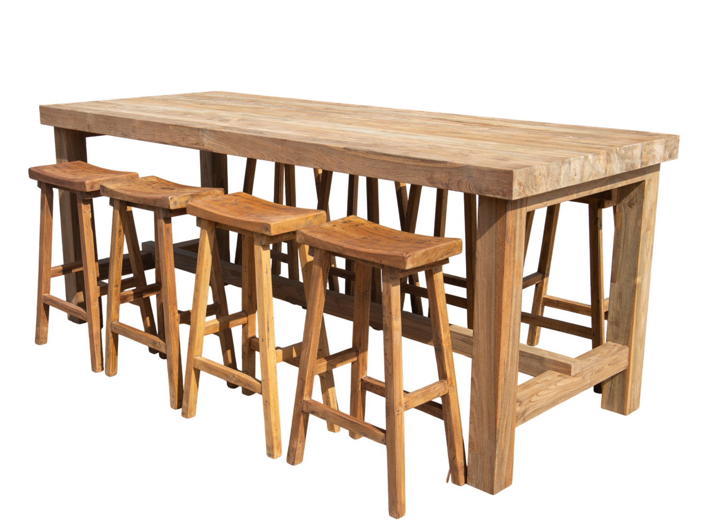 Himalayan Teak Bar Set-Garden Furniture Centre-Indoor Dining,HighRange,Outdoor Dining,Teak,Outdoor Furniture,Teak Garden Furniture,Bars & Bar Sets,The Bari Outdoor Kitchen Range,Tables,Teak Tables,Outdoor Kitchen,Modular Furniture-{collection_title}