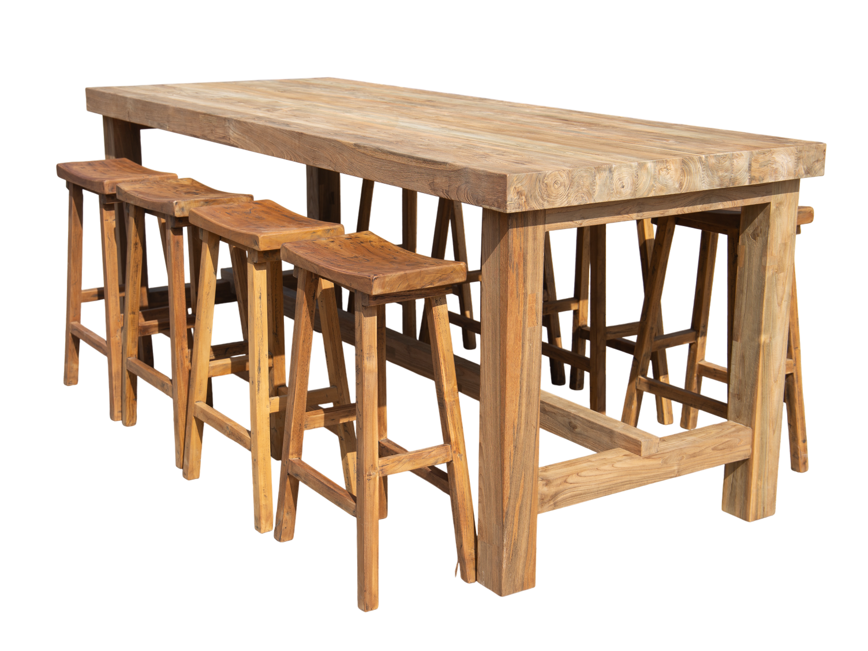 Himalayan Teak Bar Set-Garden Furniture Centre-Indoor Dining,HighRange,Outdoor Dining,Teak,Outdoor Furniture,Teak Garden Furniture,Bars & Bar Sets,The Bari Outdoor Kitchen Range,Tables,Teak Tables,Outdoor Kitchen,Modular Furniture-{collection_title}
