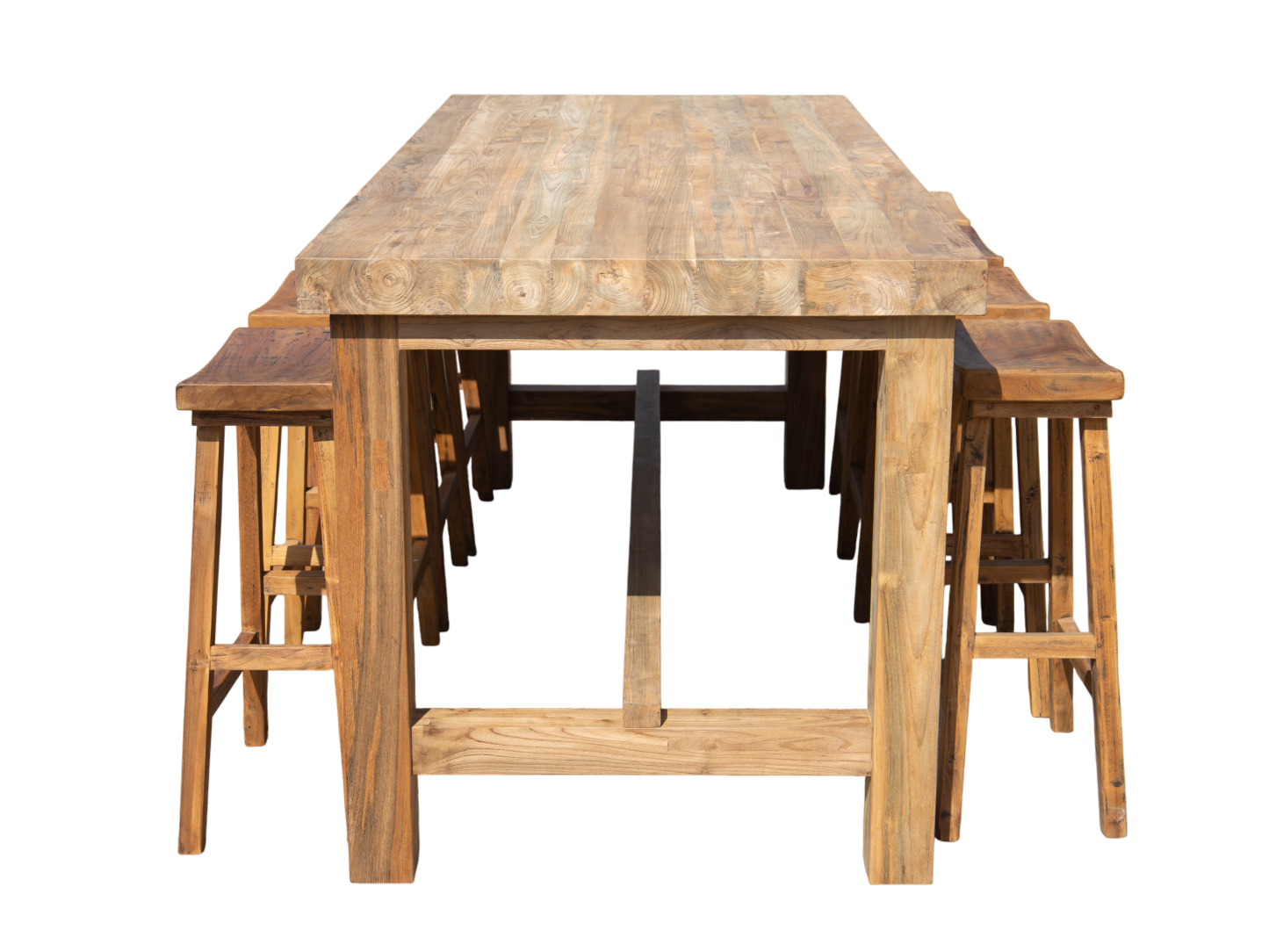 Himalayan Teak Bar Set-Garden Furniture Centre-Indoor Dining,HighRange,Outdoor Dining,Teak,Outdoor Furniture,Teak Garden Furniture,Bars & Bar Sets,The Bari Outdoor Kitchen Range,Tables,Teak Tables,Outdoor Kitchen,Modular Furniture-{collection_title}