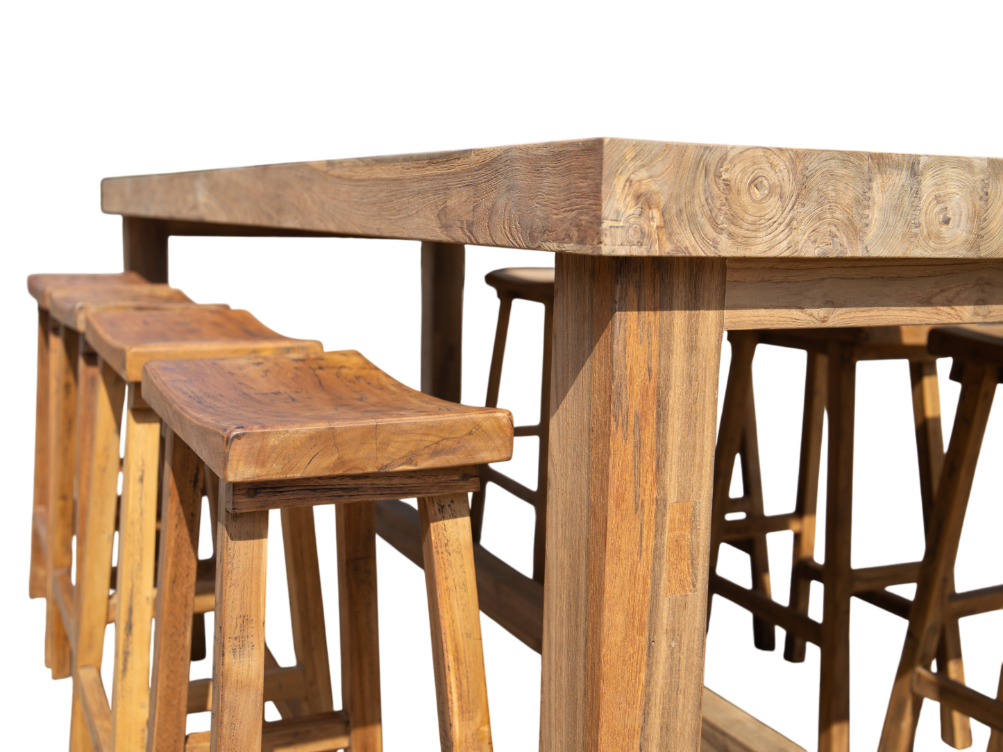 Himalayan Teak Bar Set-Garden Furniture Centre-Indoor Dining,HighRange,Outdoor Dining,Teak,Outdoor Furniture,Teak Garden Furniture,Bars & Bar Sets,The Bari Outdoor Kitchen Range,Tables,Teak Tables,Outdoor Kitchen,Modular Furniture-{collection_title}