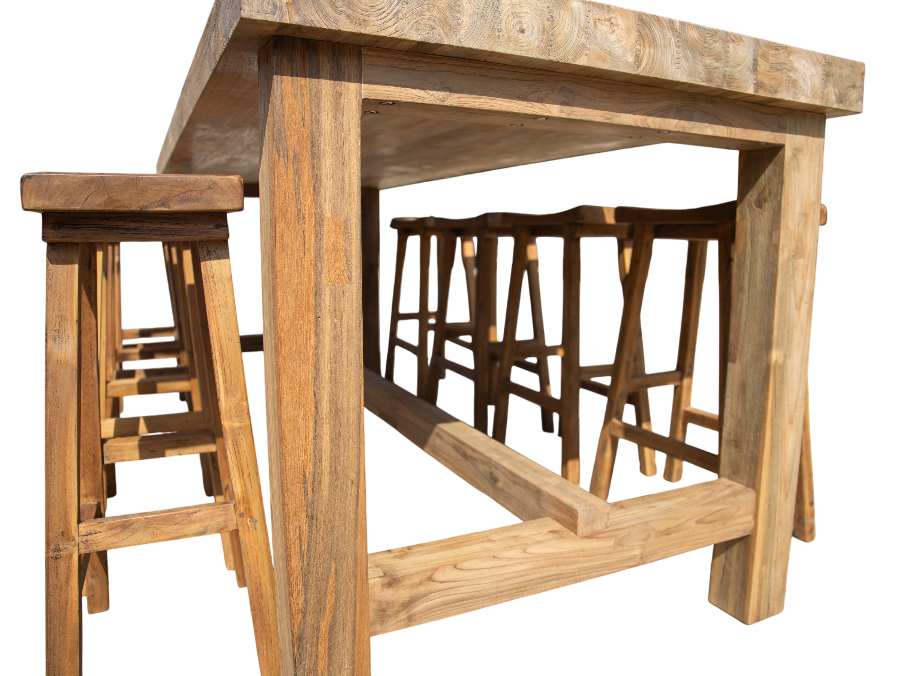 Himalayan Teak Bar Set-Garden Furniture Centre-Indoor Dining,HighRange,Outdoor Dining,Teak,Outdoor Furniture,Teak Garden Furniture,Bars & Bar Sets,The Bari Outdoor Kitchen Range,Tables,Teak Tables,Outdoor Kitchen,Modular Furniture-{collection_title}