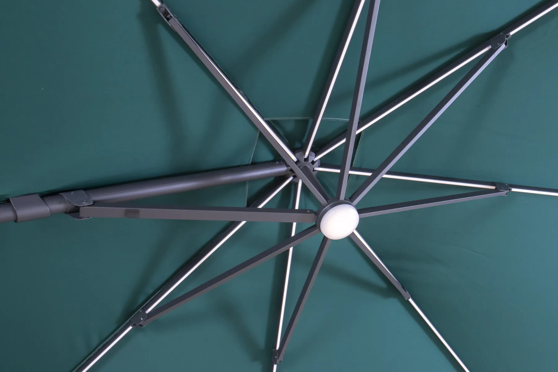 Sicily 3M Square Cantilever Parasol With LED Lights-Garden Furniture Centre-MidInstock,instock,MidRange,Cantilever Parasols,Cantilever Parasols Parasols,Parasols-{collection_title}