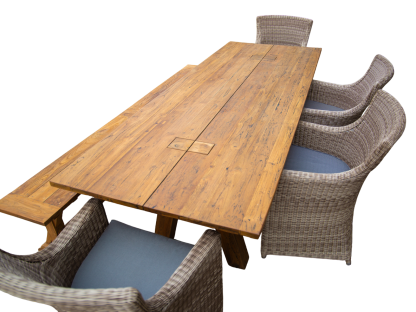 Knight’s 2.4m Table Bench Dining Set