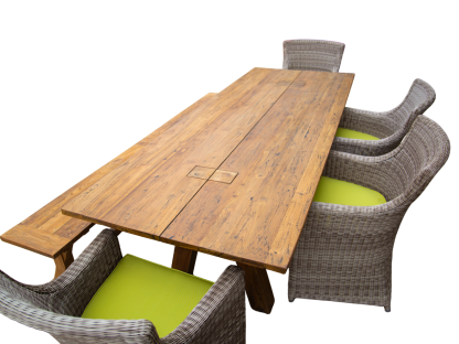 Knight’s 2.4m Table Bench Dining Set