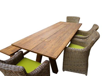 Knight’s 2.4m Table Bench Dining Set